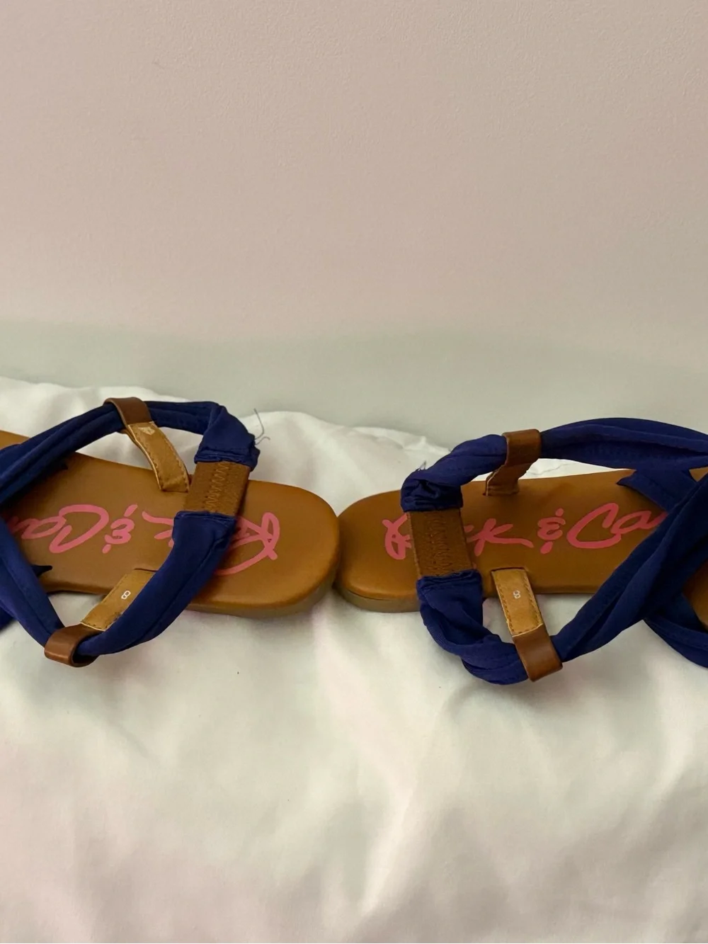 Women’s Navy Fabric Wrap Sandals - Brand: Rock & Candy